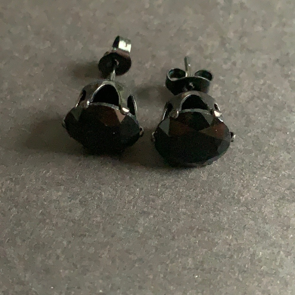 Black stud earrings